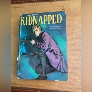 Vintage Illustrated Kidnapped Book Walt Disney edition Robert Louis Stevenson